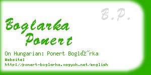 boglarka ponert business card